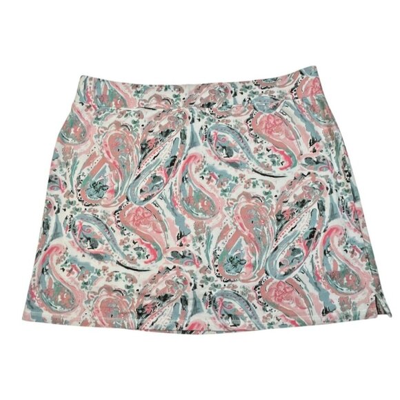 T by Talbots Everyday Stretch Skort Watercolor Paisley NWT Size XL - Picture 3 of 10